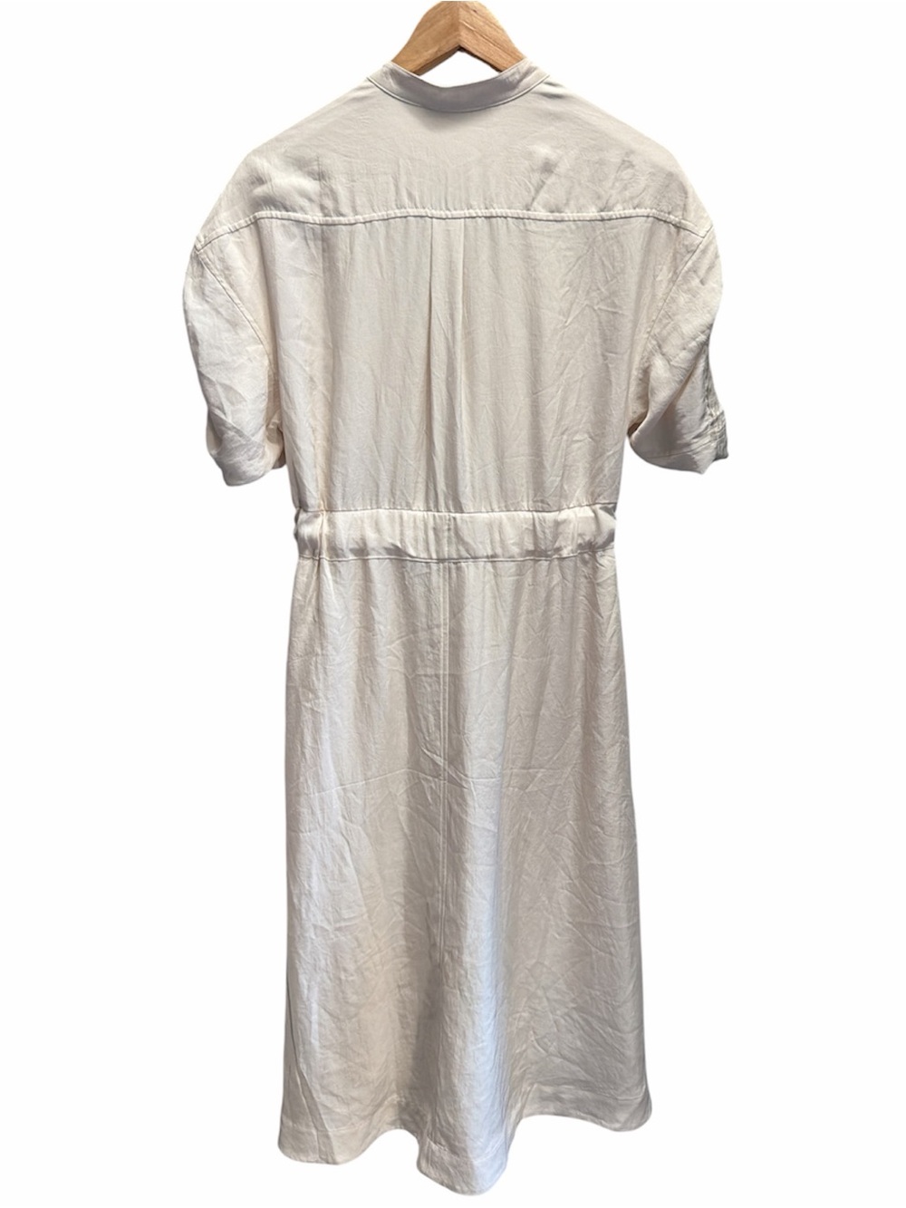AllSaints Luciana Satin Utility Midi Dress in Ivory size 6 - Picture 4 of 10